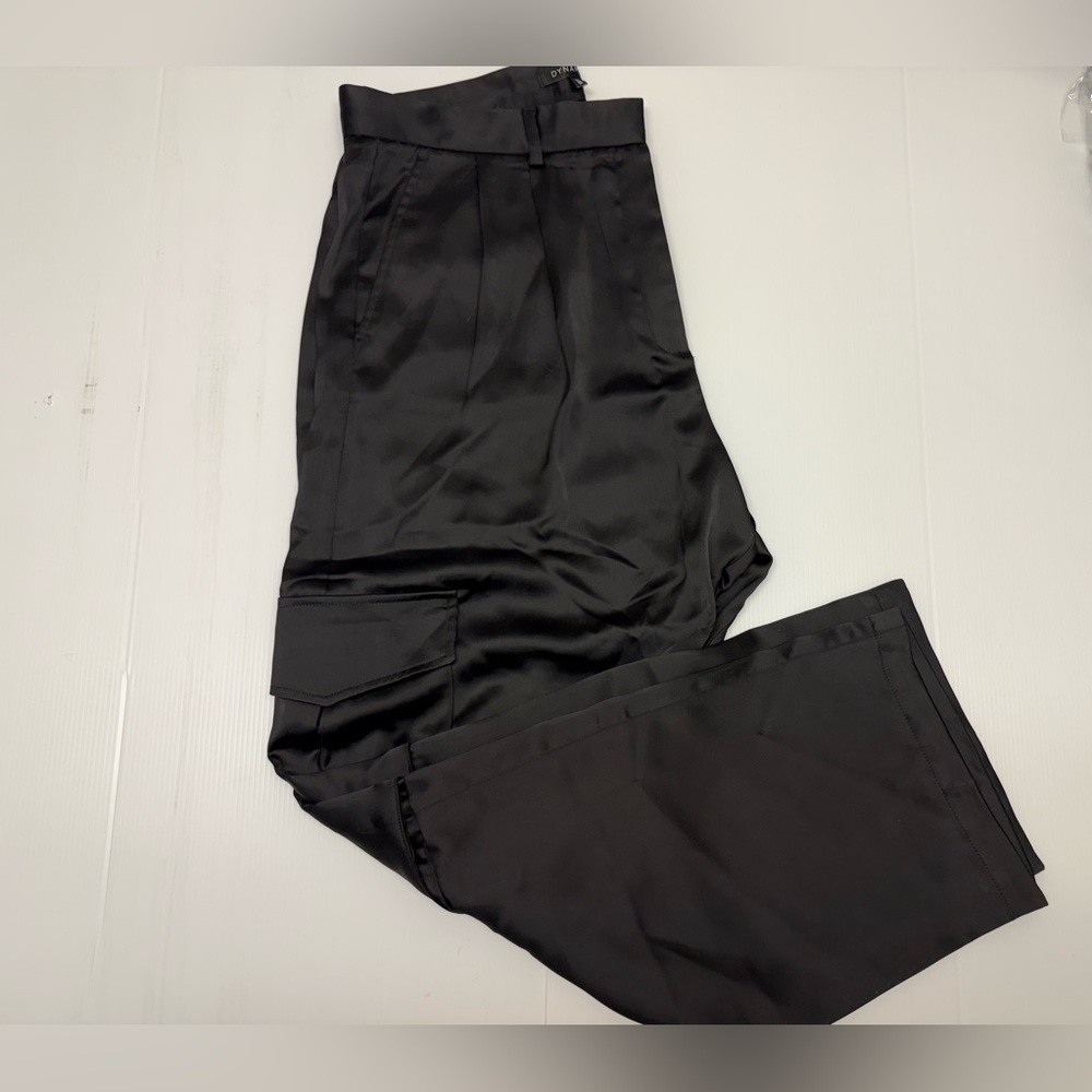 Dynamite Black Satin Trousers